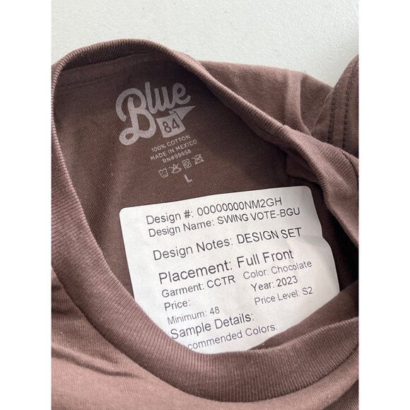 Blue 84 Bowling Green Falcons Short Sleeve TShirt Mens Large Chocolate Brown NEW - Picture 6 of 7